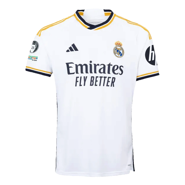 Real Madrid Home Soccer Jersey 2023/24 - UCL Champion 15