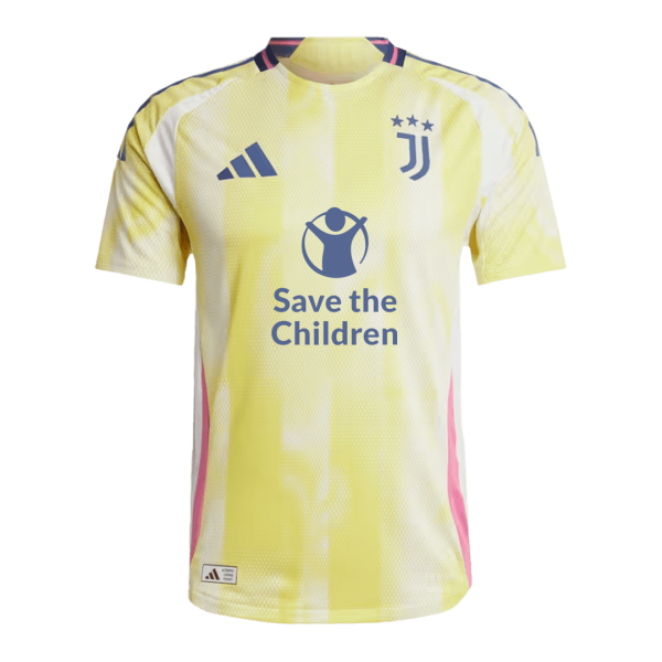 Juventus Away Authentic Soccer Jersey 2024/25- Save The Children Sponsor