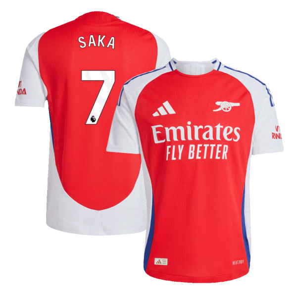 SAKA #7 Arsenal Home Authentic Soccer Jersey 2024/25