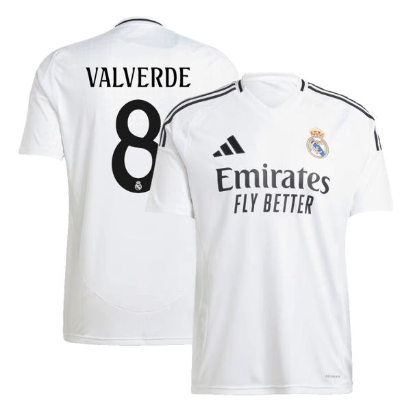 VALVERDE #8 Real Madrid Home Soccer Jersey 2024/25